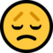 Disappointed Face emoji on Microsoft